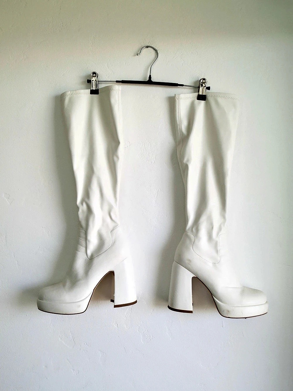 Modatope White Platform Heeled Boots